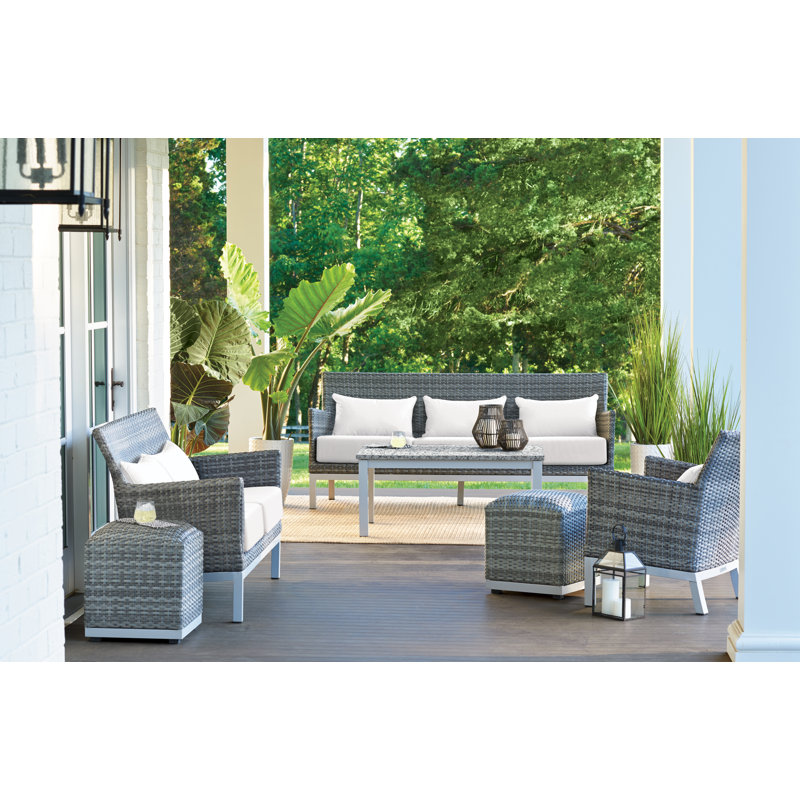 Saleem Outdoor - Piece Conversation Set, Eggshell White