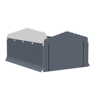 Ensemble de parois murales en tissu pour abri d'auto en acier galvanisé Arrow, 12 pi x 20 pi x 7 pi