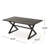 Rolando Outdoor Aluminum Dining Table With Steel Frame, Brown / Black