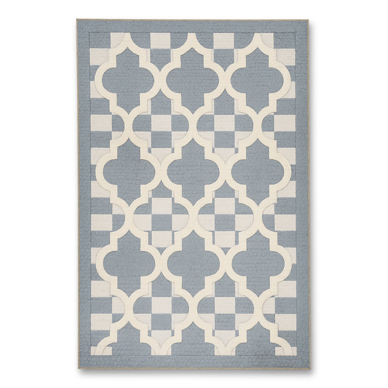 Tapis gris tissé à motif lavable Mosso, 2'6" x 4'11"