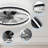 Modern Led Ceiling Fan With Light – Dimmable Ceiling Light With Invisible Blades And Crystal Design, Remote Control & Adjustable Color Temperature, Quiet Fan For Bedroom, Living Room