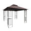Abri de jardin pour patio 10 x 10 po avec double toit, moustiquaire amovible et cadre en acier pour la cour arrière