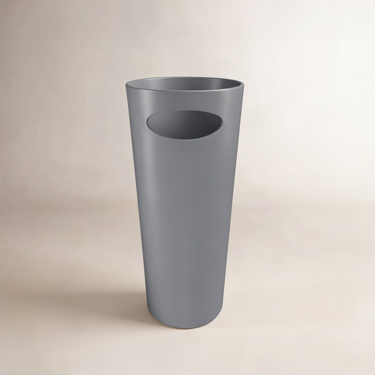 Skinny 2gal Waste Basket, Charcoal