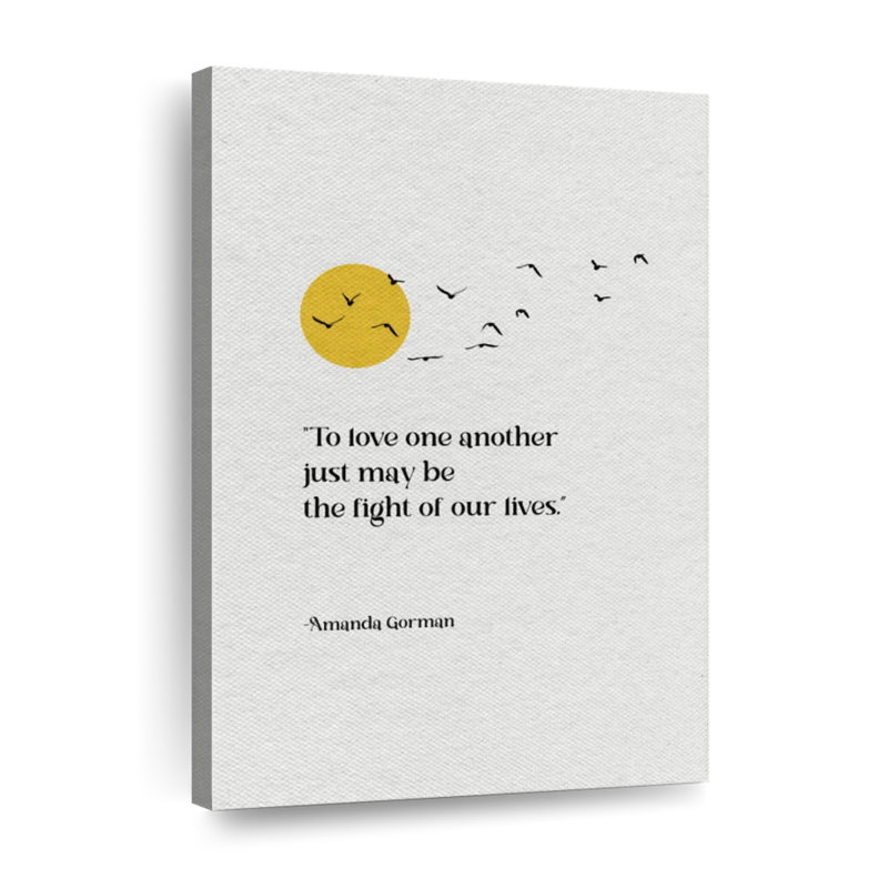 Love Fight Amanda Gorman sur toile, H 48 po x l 32 po x P 1,25 po