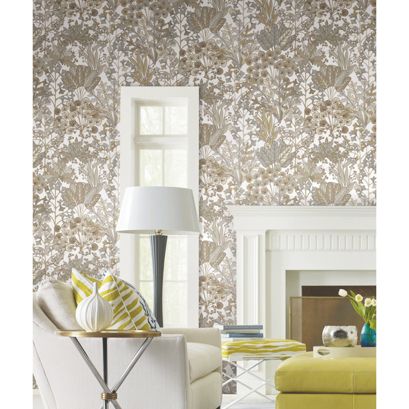 Floral Wallpaper Roll, Neutral