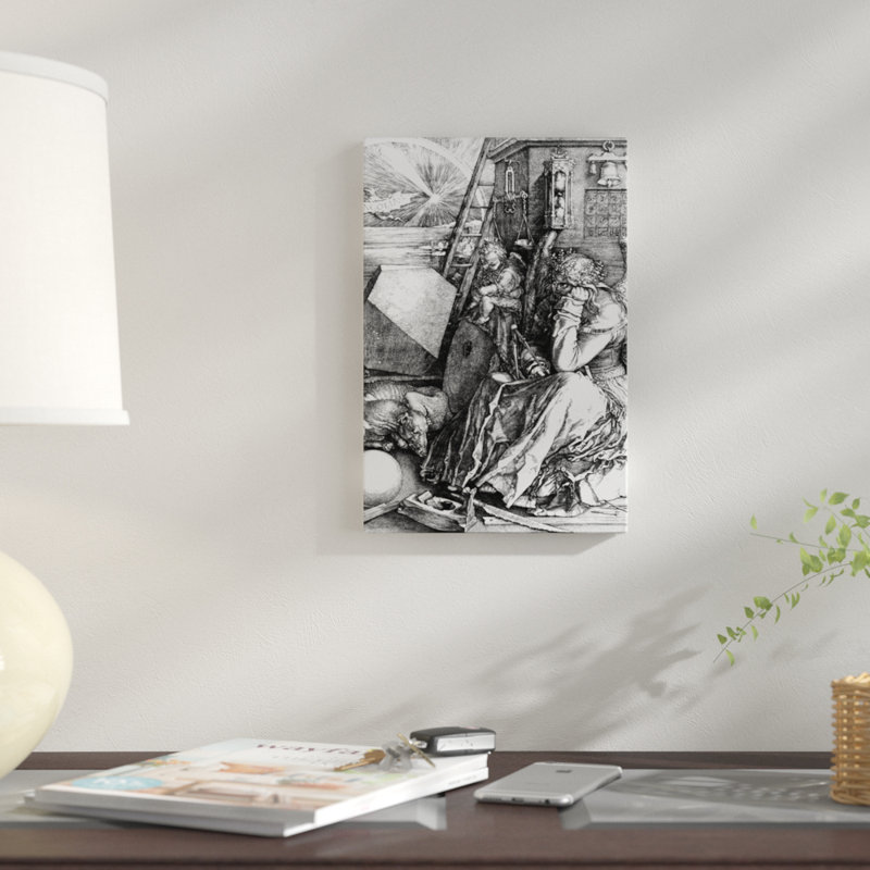«Melancholia, 1514», reproduction d'art sur toile, H 12 po x l 8 po x P 0,75 po, Pas de tapis, Toile tendue