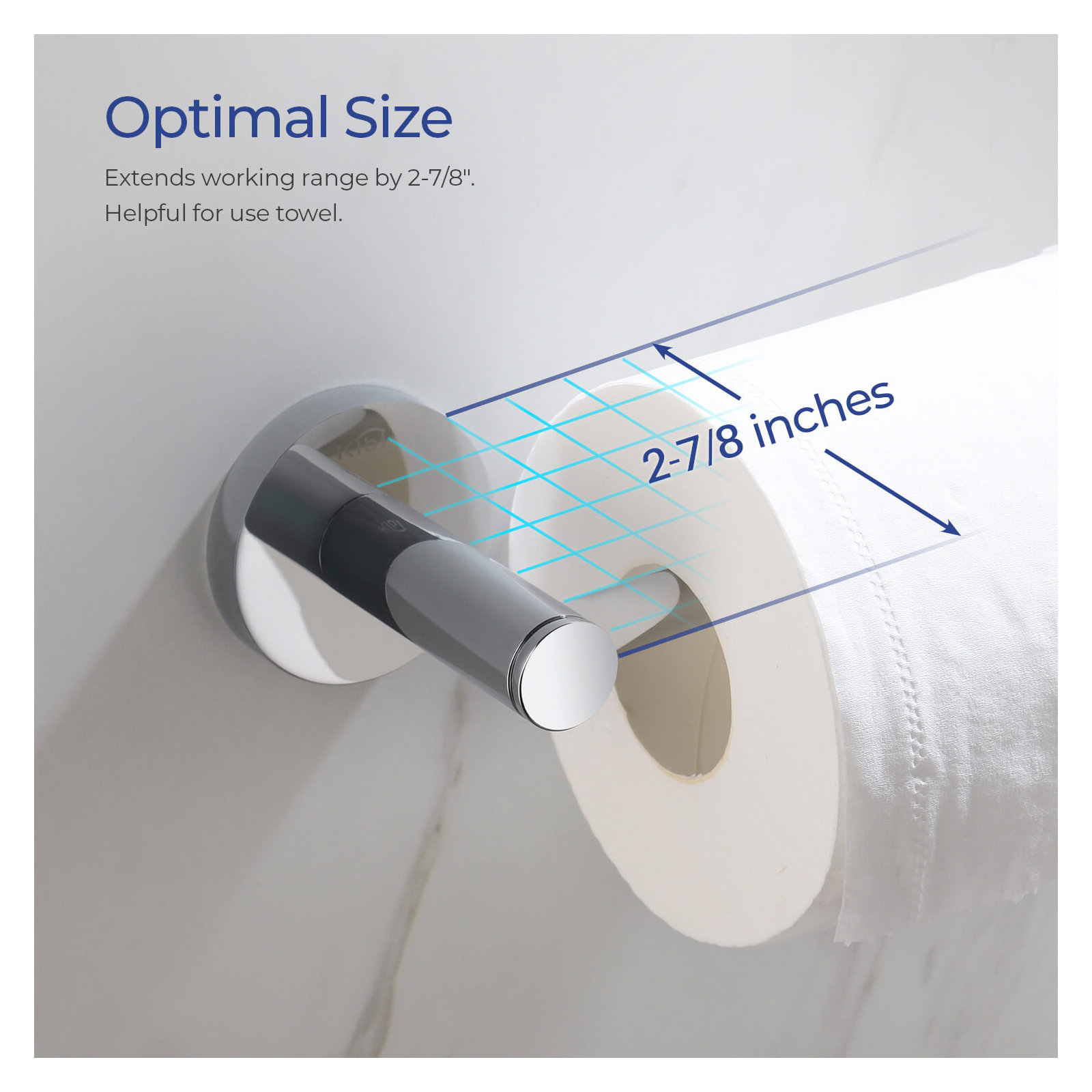 Circular Toilet Paper Holder, Chrome