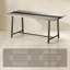 Longue table de salle à manger avec grand plateau et pieds en acier, table de cuisine, pour votre maison-129460251