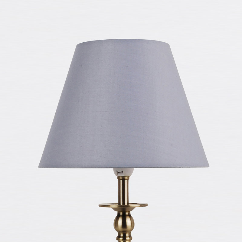 Avocet Metal Lamp, Antique Brass, Grey