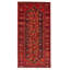 Tapis décoratif en laine rouge noué à la main des années 1980 de conception unique 4 pi 10 po x 10 pi Bowdie