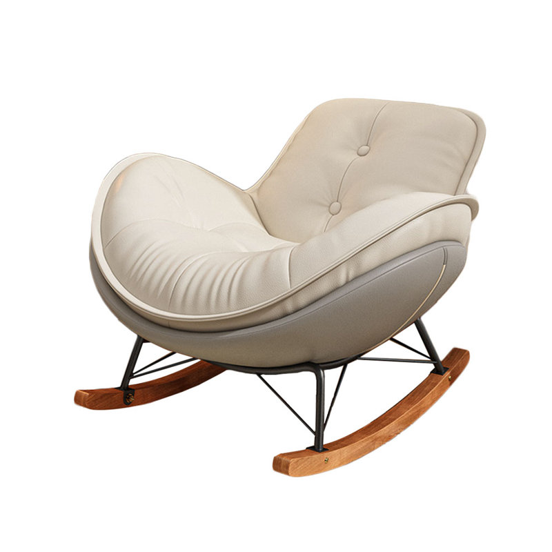 Chaise berçante large en forme d'arc, Gris