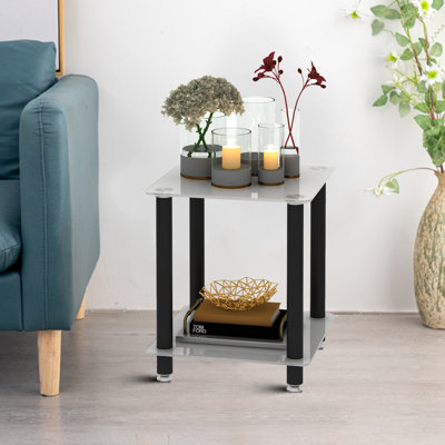 Glass Top End Table