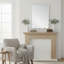 Miroir décoratif blanc rectangulaire en bois massif ondulé 30 po x 40 po, pour chambre à coucher, salle de bain, salon, entrée-130161193-130161194