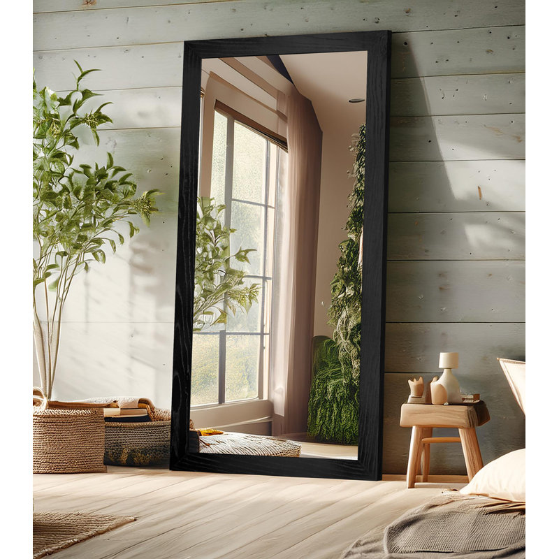 Miroir de plancher Gracie Oaks, Noir, 68 po x 33 po