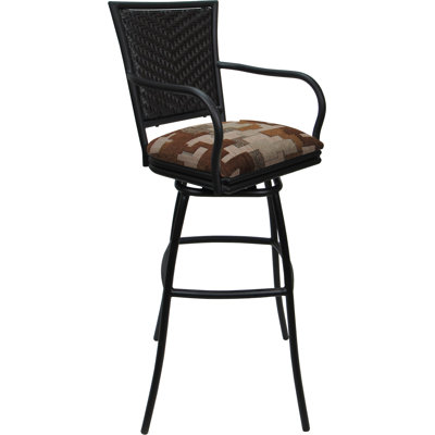 Tabouret de bar extérieur pivotant en métal - Siège 30 po