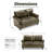 59" Upholstered Loveseat Faux Leather Sofa-1584174913