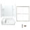 60" W x 74.75" H Frameless Rectangle Sliding Tub & Shower Kit with Towel Bar and Base Included