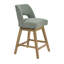 Ensemble de 4 tabourets de bar pivotants de 26 po de hauteur, siège rembourré en polyester sur structure en bois massif-1920880857-1926002408-1920880858