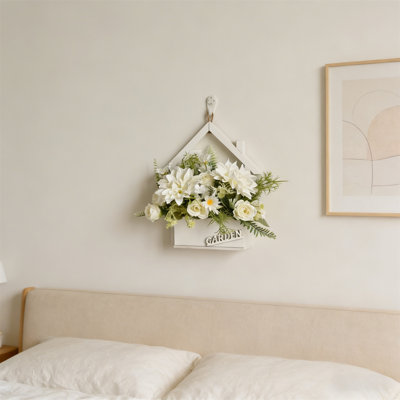 Couronne de linteau artificielle à fleurs séchées