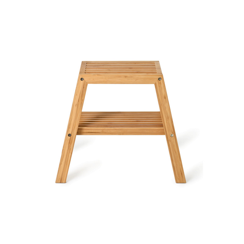 Slatted Utility Stool, Natural