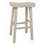 Élégant tabouret de bar ivoire 30 po avec siège de selle classique et finition antique-649765397-630675211