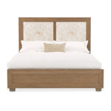 Portrait Panel Bed With LED Lights - Sienna Brown