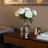 Glass Vase Glam Decorative Accent with Mosaic Detail for Modern Glam Aesthetic Interior Style Contemporary Sleek Glamorous Statement Artful Unique Textured Sculptural Curved Form-2111244293-2111244290