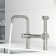 Cass 13 in. H Single-Handle High-Arc Widespread Bridge Kitchen Faucet with Pull-Out Side Sprayer