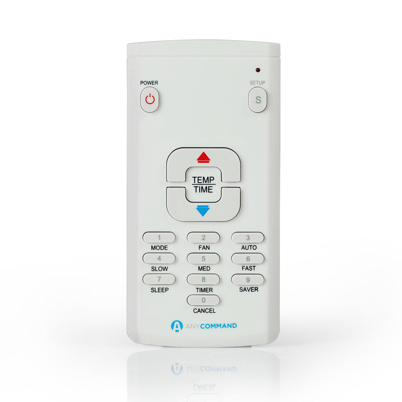 White Universal AC Remote Control with Magnetic Back