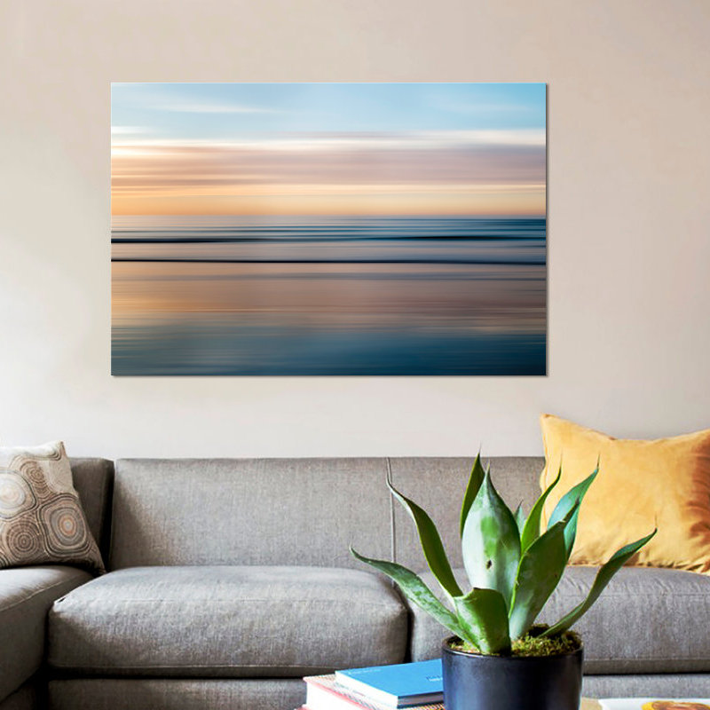 «La Jolla Waves», impression sur toile, H 8 po x l 12 po x P 0,75 po, Pas de tapis, Toile tendue