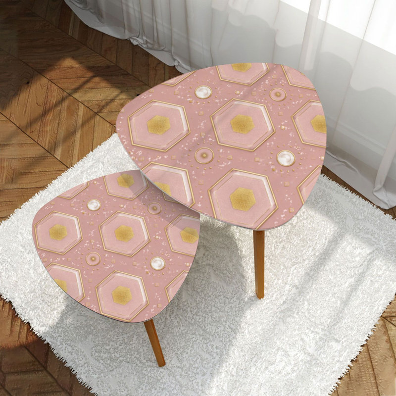 Ensemble de 2 tables basses gigognes Triangle