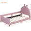 Upholstered Daybed With Rabbit Ear Shaped Headboard-587648290