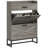 Narrow Shoe Cabinet, Industrial Shoe Storage Cabinet With 2 Flip Drawers, Adjustable Shelves, And Top Drawer, Entryway Hidden Shoe Storage For 12 Pairs Of Shoes-114198409