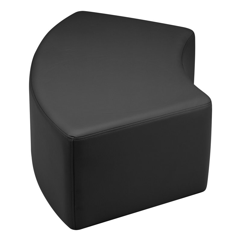 Shapes Series II Modular Collaborative Soft Seating S-Curve Stool with Foam Padded Seat, H 12 po x l 39,25 po x P 20,5 po