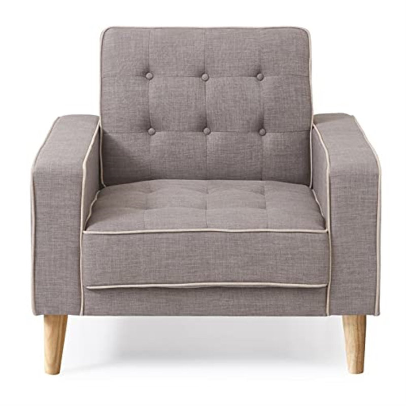 Chaise rembourrée Woodmere, Velours gris foncé