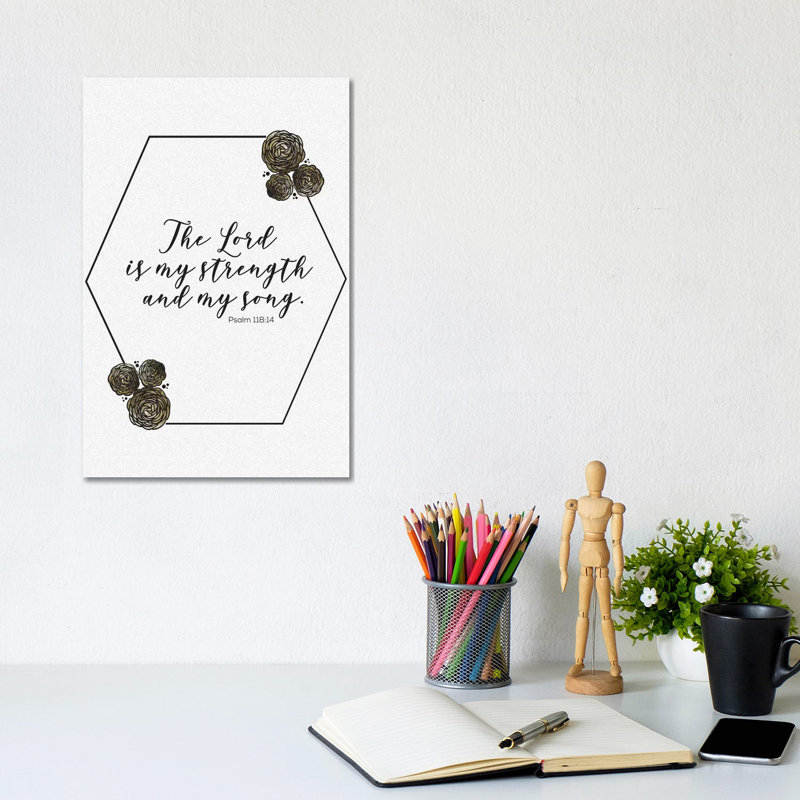 Gold Foil Scripture Specks 4 by Melody Hogan - Wrapped Canvas Print, 20.32 cm H x 30.48 cm W