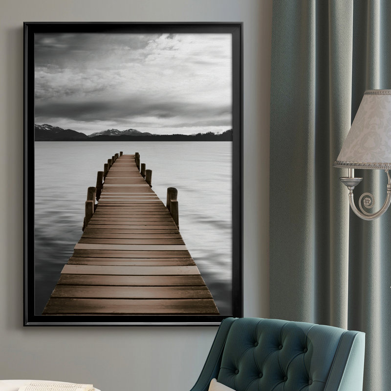 Mountain Jetty - Photographie de cadre photo sur toile, Noir, H 42,5 po x l 30,5 po x P 1 po