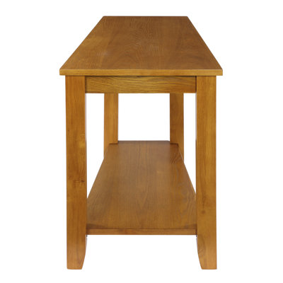 Contemporary  Chairside Table With Lower Shelf Wedge Shape Solid Wooden Furniture  Side Table