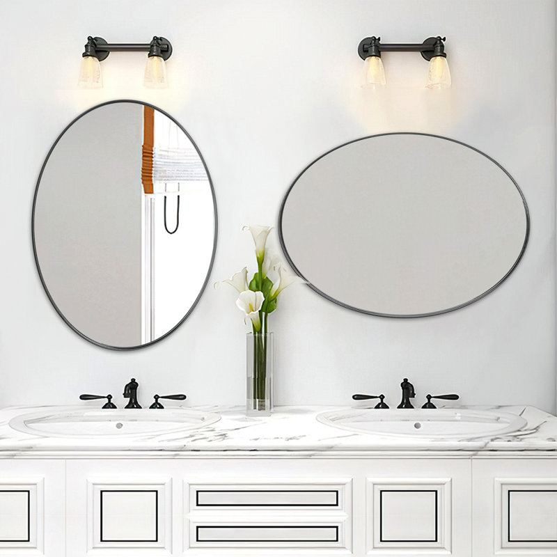 Pratap Glass Flat Wall Mirror, 36" x 24"