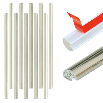 12'' L x 0.5'' W Peel and Stick Tile Trim 10 Pieces