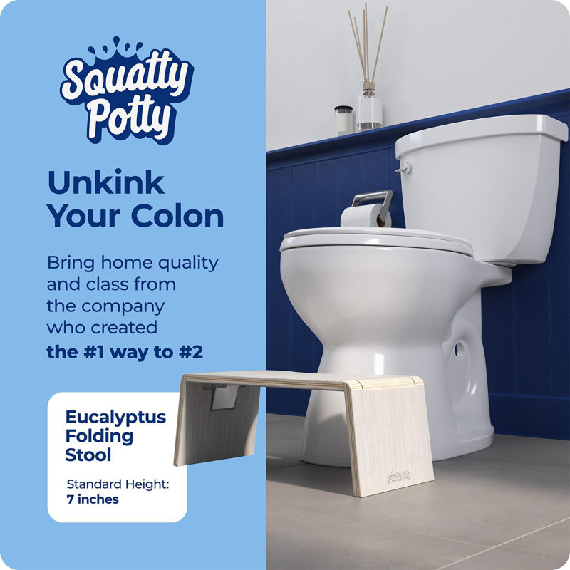 Squatty Potty Oslo Eucalyptus Folding Toilet Stool