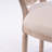 French Style Solid Wood Frame  Linen Fabric Rattan Back Dining Chair,Set Of 2,Cream