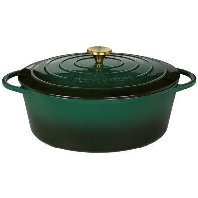 Frieling Provence Oval Dutch Oven, Racing Green, 13 Dia., 7.4 Qt.
