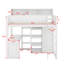 Lit mezzanine simple avec tablettes et garde-robe-1270372115