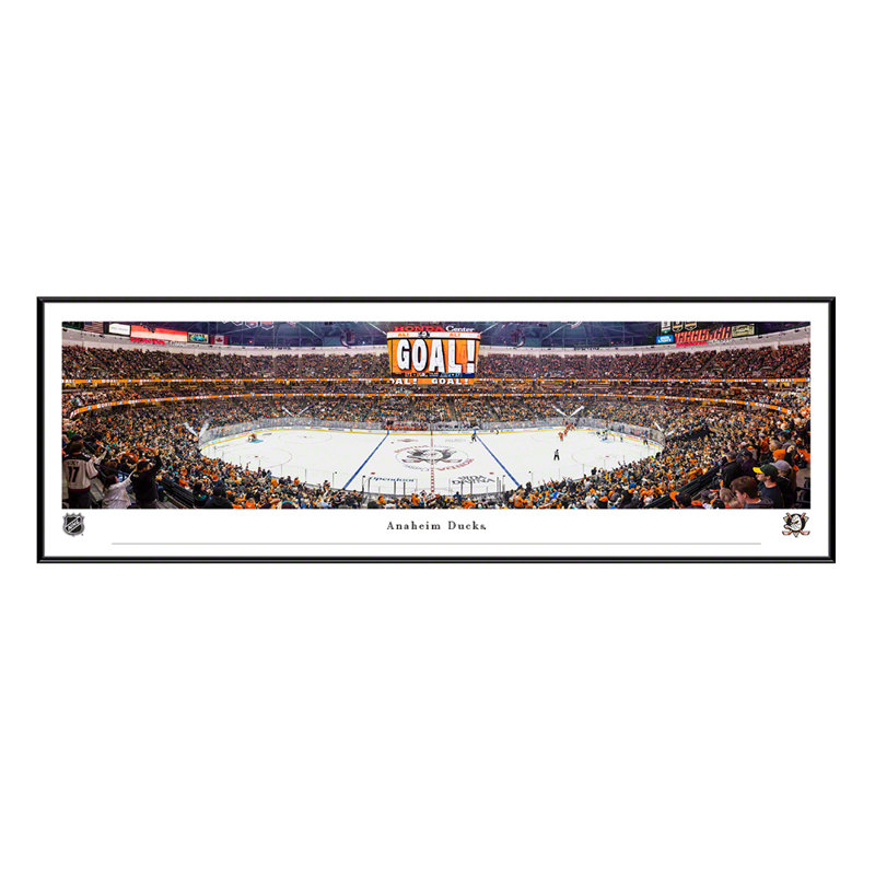 Ducks de Anaheim, affiches et impressions encadrées, Cadre noir, Pas de tapis, H 13,75 po x l 40,75 po x P 0,875 po