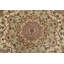 Tapis oriental traditionnel en laine / soie rouge noué à la main 9 pi 9 po x 9 pi Tabriz Tabriz
