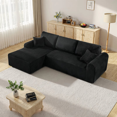 109"Cloud Modular Sectional Sofa Couch with L-Shape Chaise,Modern Minimalist Upholstered Couches for Living Room Bedroom,Deep Seat Corner Couch,No Assembly Required
