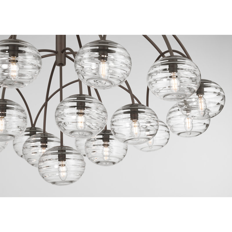 Lustre 19 lumières 47,75 po Lenora, 19 lumières, H 33 po x l 47,75 po x P 47,75 po