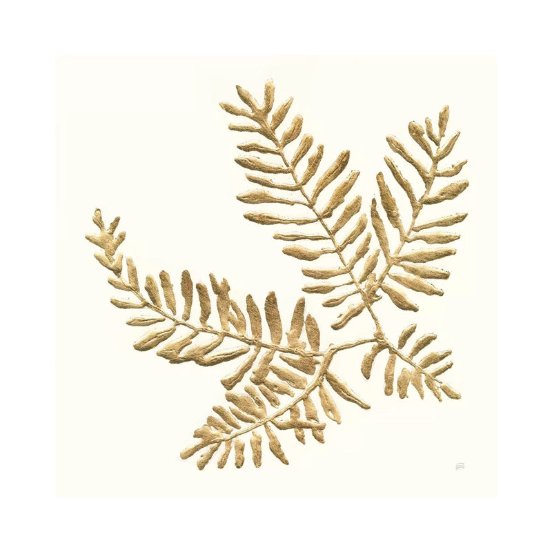 Gilded Fern II by Chris Paschke - Wrapped Canvas Print, 30.48 cm H x 30.48 cm W