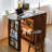 40.94"Retro Solid Wood Telescopic Bar Table